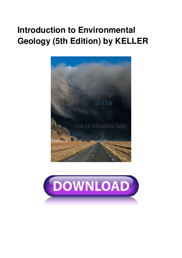 environmental geology keller pdf download
